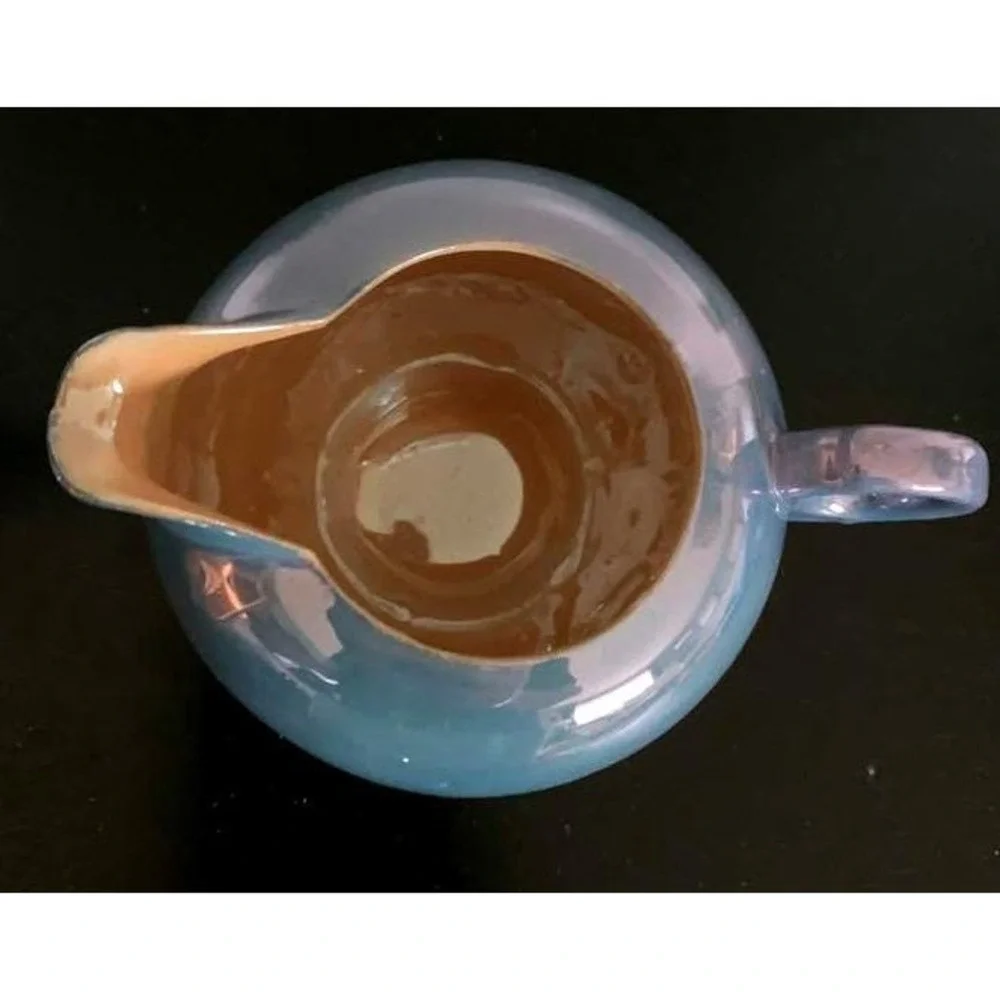 Vintage Japanese Blue‎ Lusterware Creamer and Sugar Bowl Set